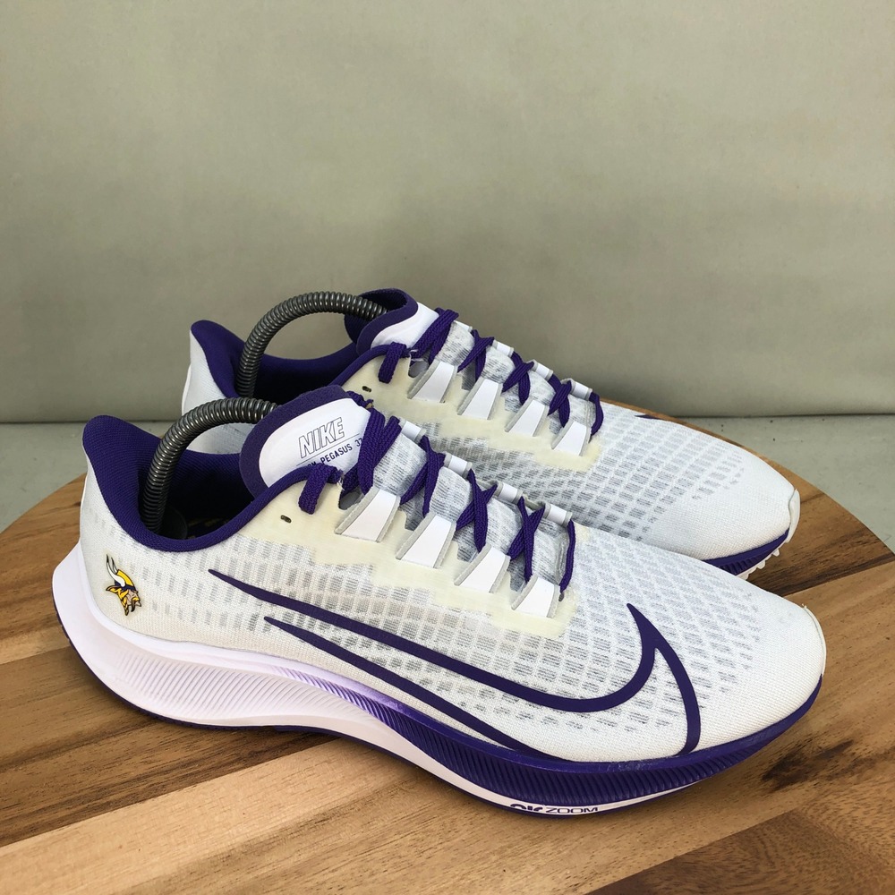 Nike Air Zoom Pegasus 37 Minnesota Vikings White Purple Mens Size 9 CZ5466-100